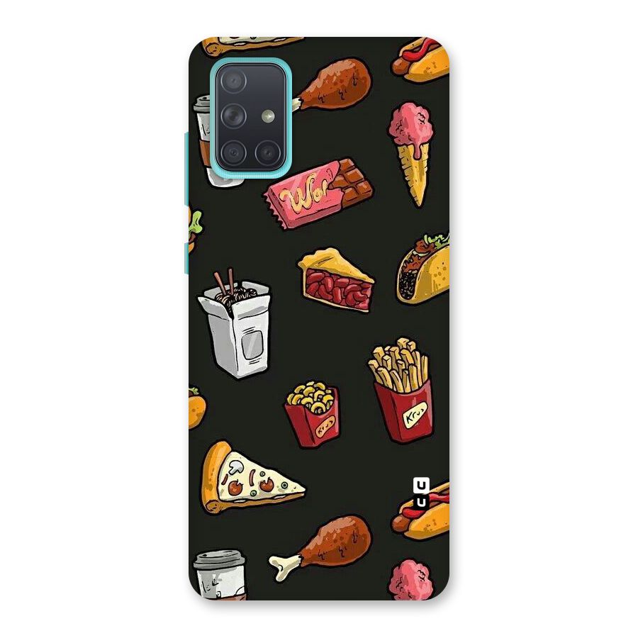 Foodie Pattern Back Case for Galaxy A71