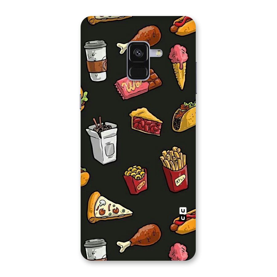 Foodie Pattern Back Case for Galaxy A8 Plus