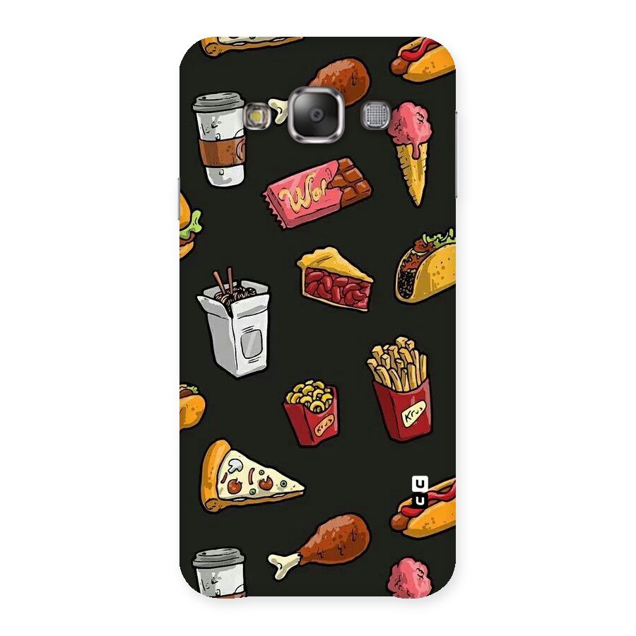 Foodie Pattern Back Case for Galaxy E7