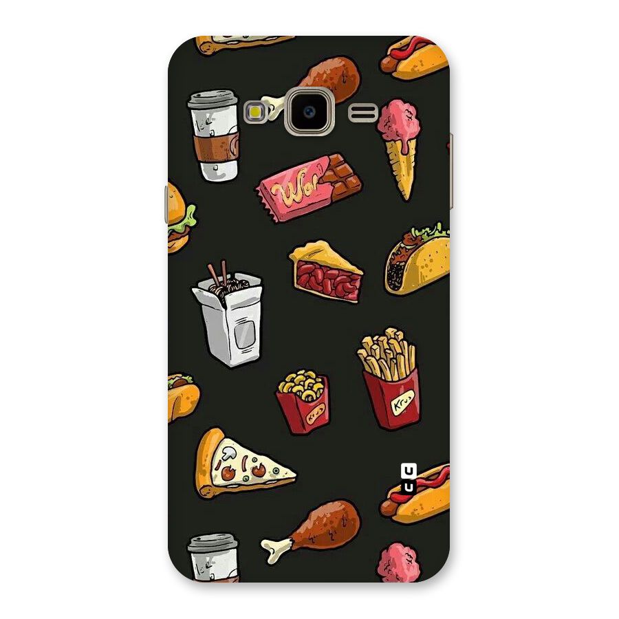Foodie Pattern Back Case for Galaxy J7 Nxt