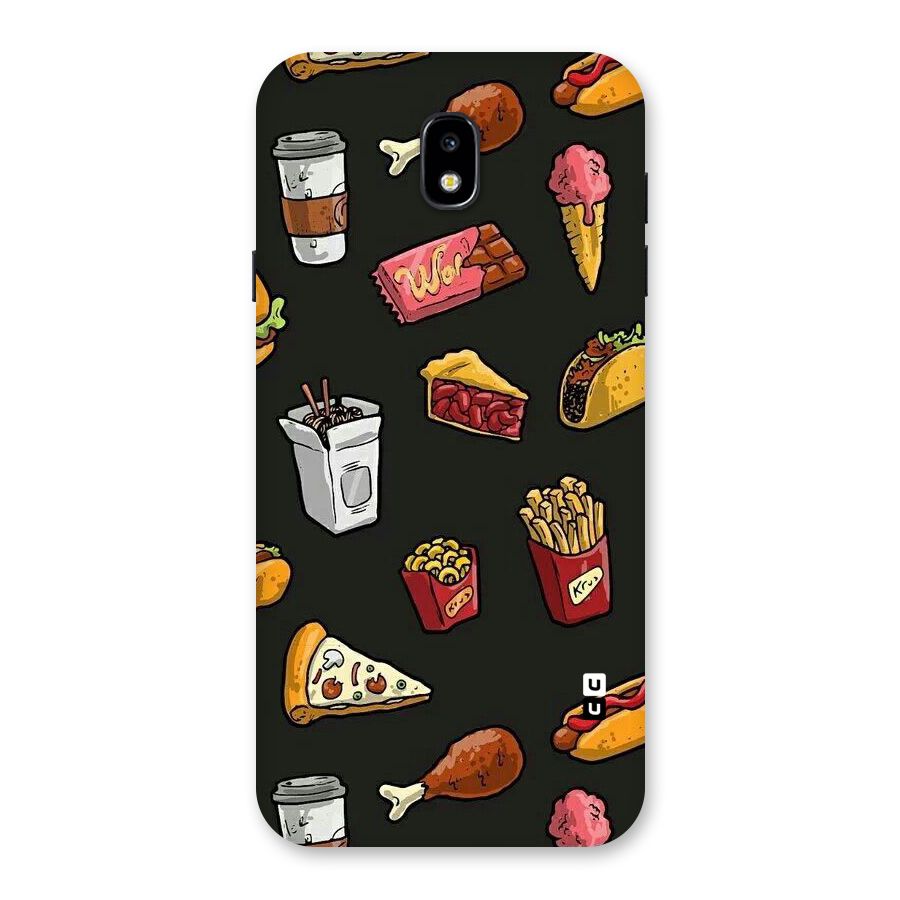 Foodie Pattern Back Case for Galaxy J7 Pro