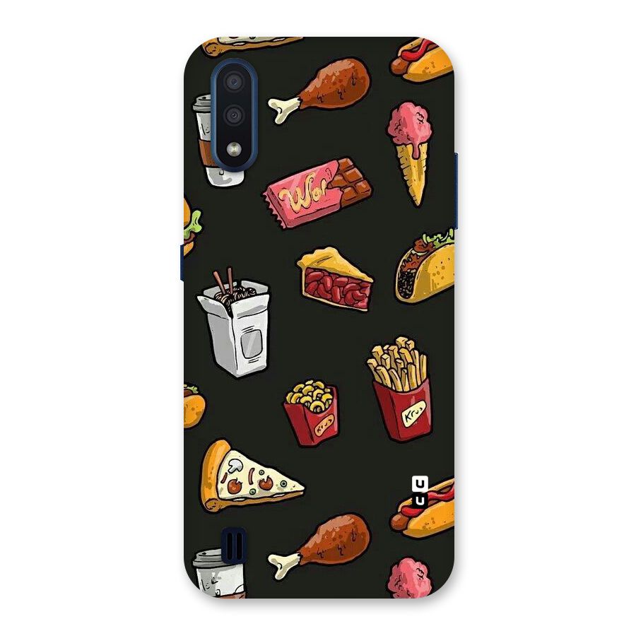 Foodie Pattern Back Case for Galaxy M01