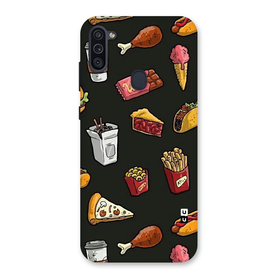 Foodie Pattern Back Case for Galaxy M11