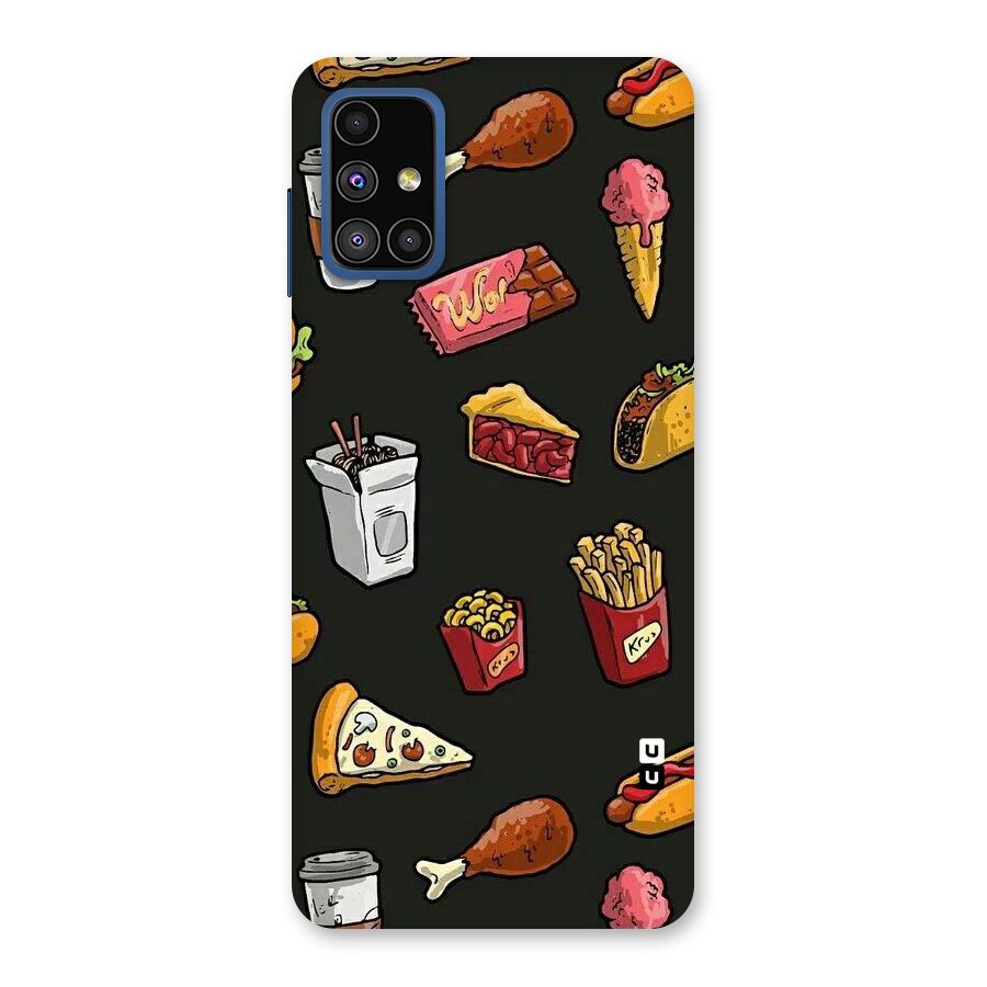 Foodie Pattern Back Case for Galaxy M51
