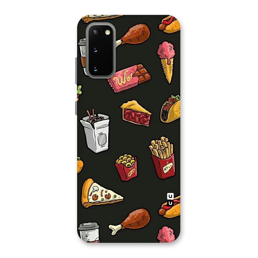 Foodie Pattern Back Case for Galaxy S20