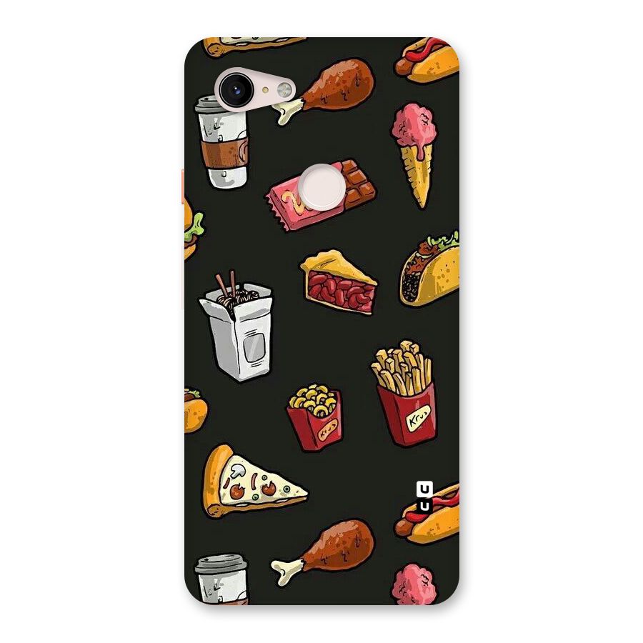 Foodie Pattern Back Case for Google Pixel 3 XL