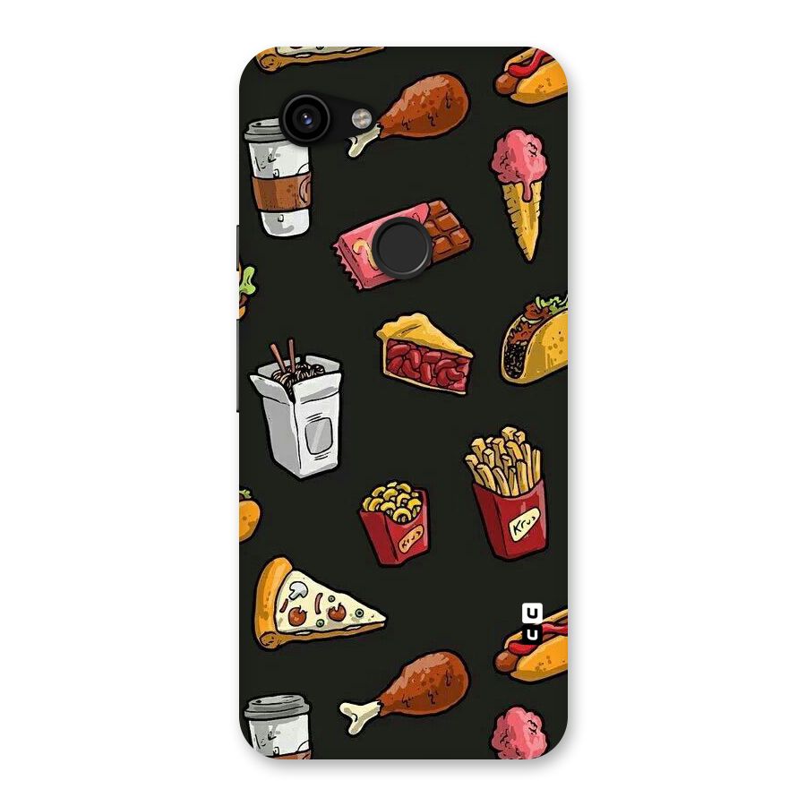 Foodie Pattern Back Case for Google Pixel 3a