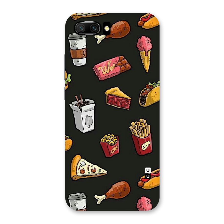 Foodie Pattern Back Case for Honor 10