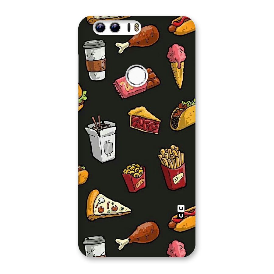 Foodie Pattern Back Case for Honor 8
