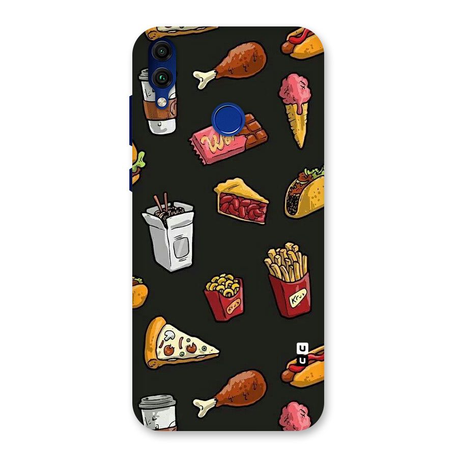 Foodie Pattern Back Case for Honor 8C