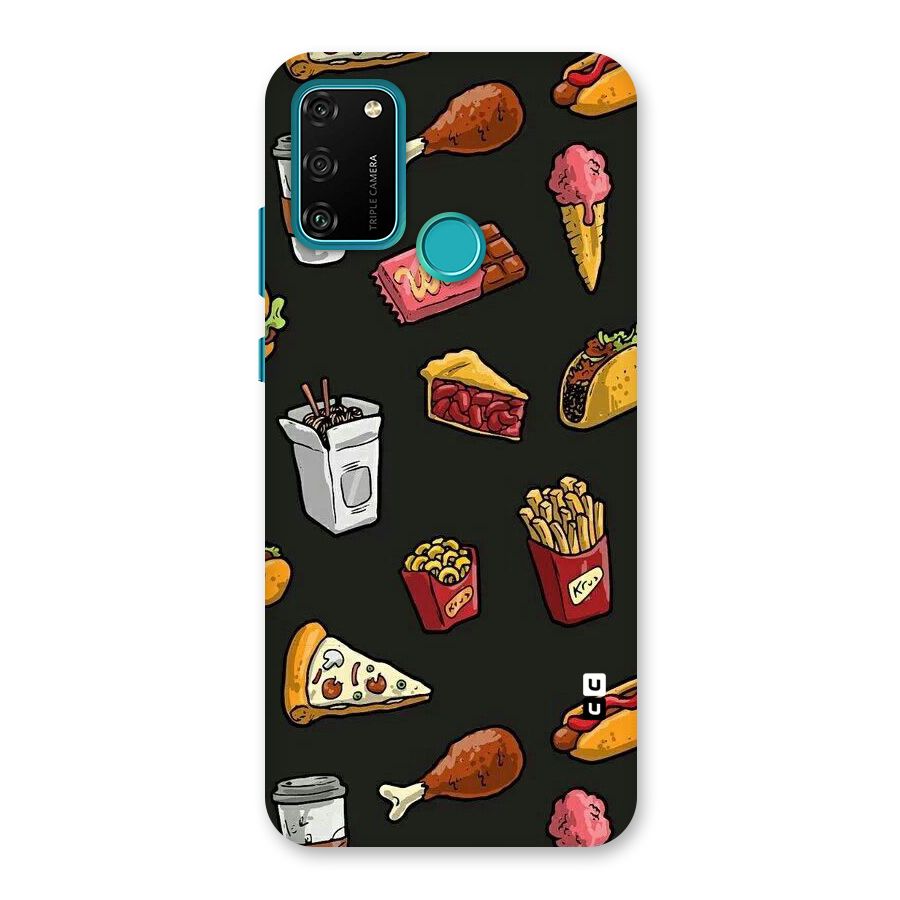 Foodie Pattern Back Case for Honor 9A