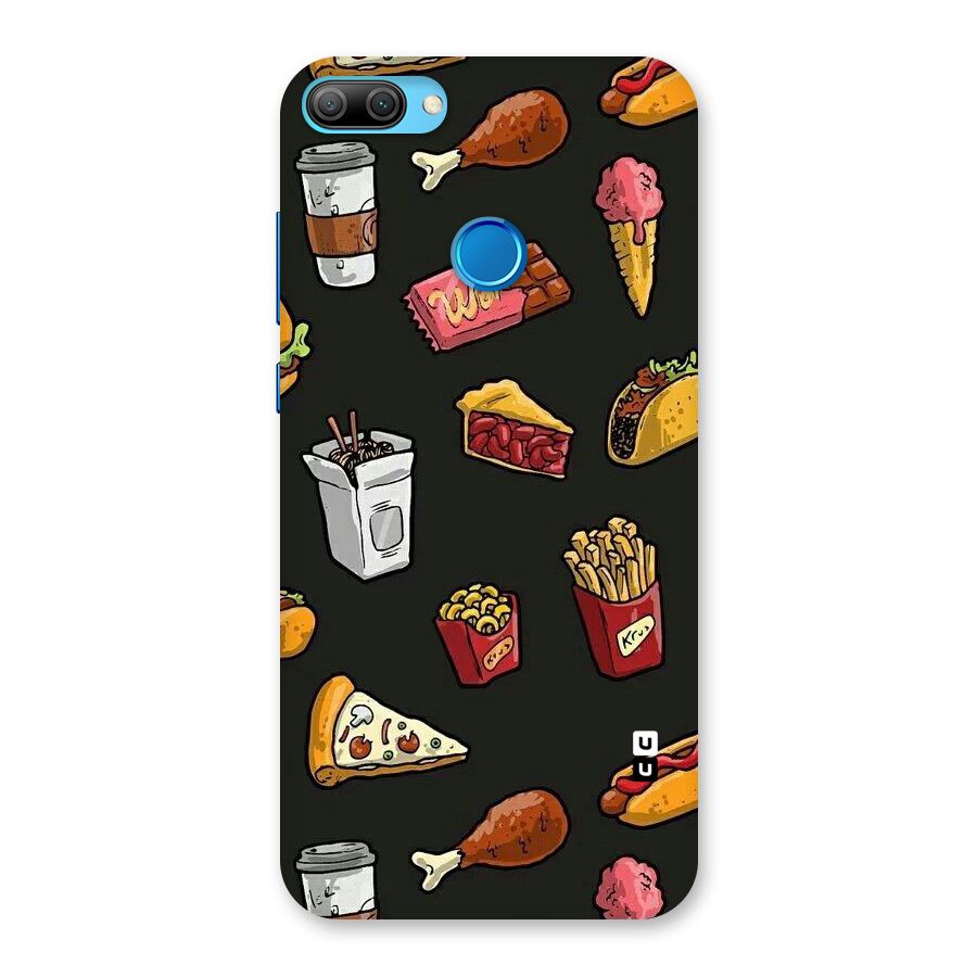 Foodie Pattern Back Case for Honor 9N