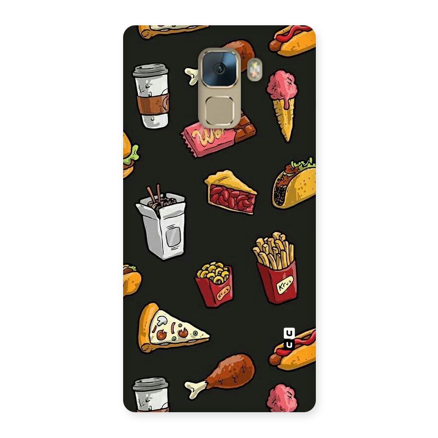 Foodie Pattern Back Case for Huawei Honor 7