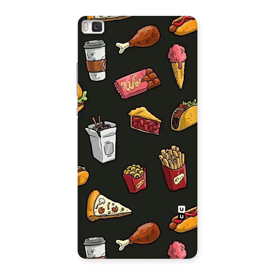 Foodie Pattern Back Case for Huawei P8
