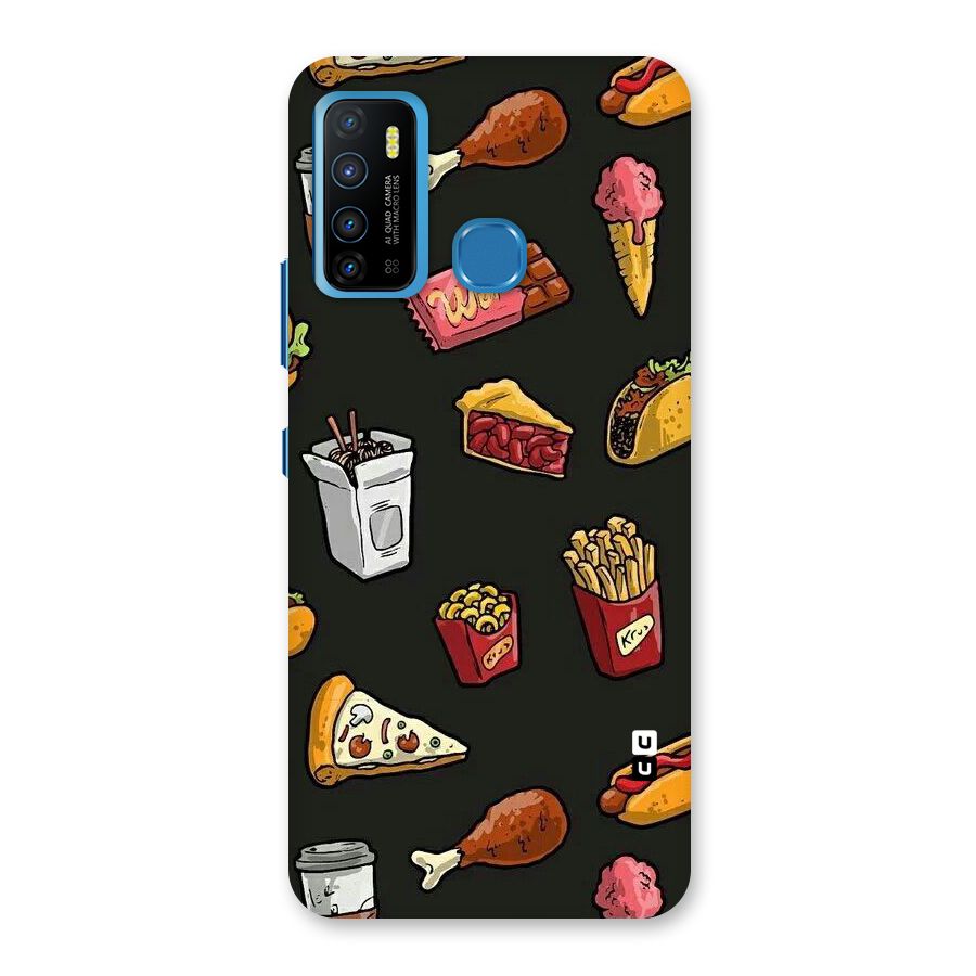 Foodie Pattern Back Case for Infinix Hot 9
