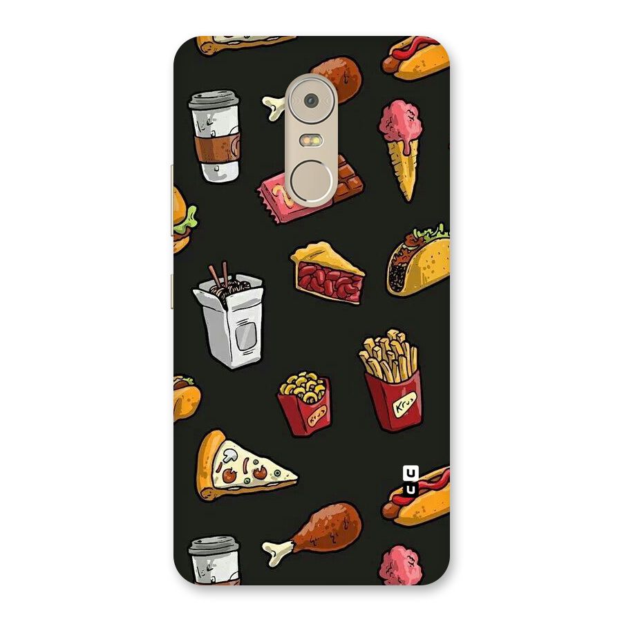 Foodie Pattern Back Case for Lenovo K6 Note