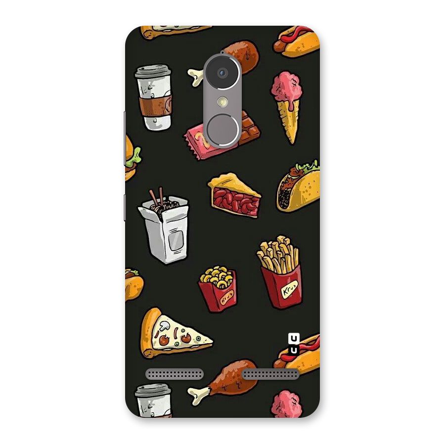 Foodie Pattern Back Case for Lenovo K6 Power