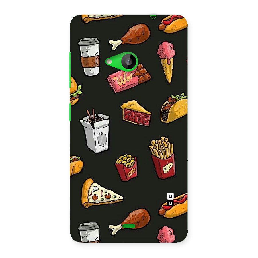 Foodie Pattern Back Case for Lumia 535