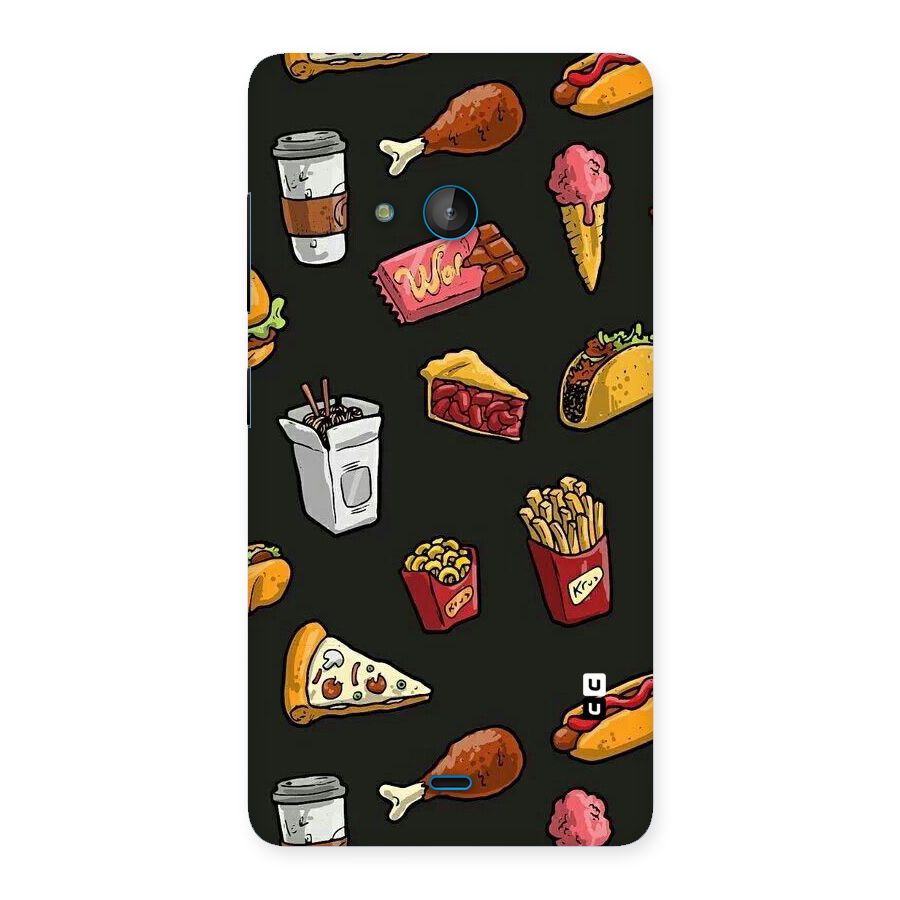 Foodie Pattern Back Case for Lumia 540