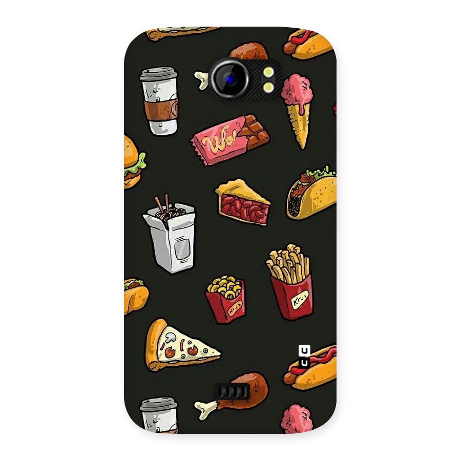 Foodie Pattern Back Case for Micromax Canvas 2 A110