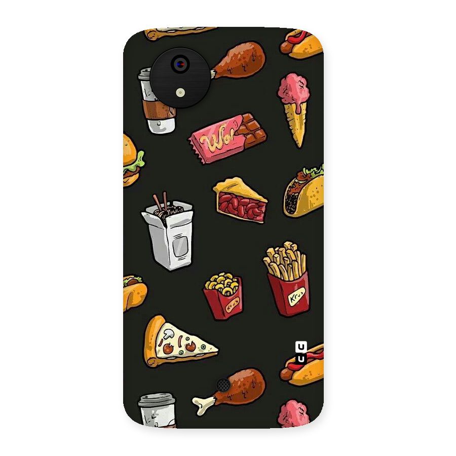 Foodie Pattern Back Case for Micromax Canvas A1