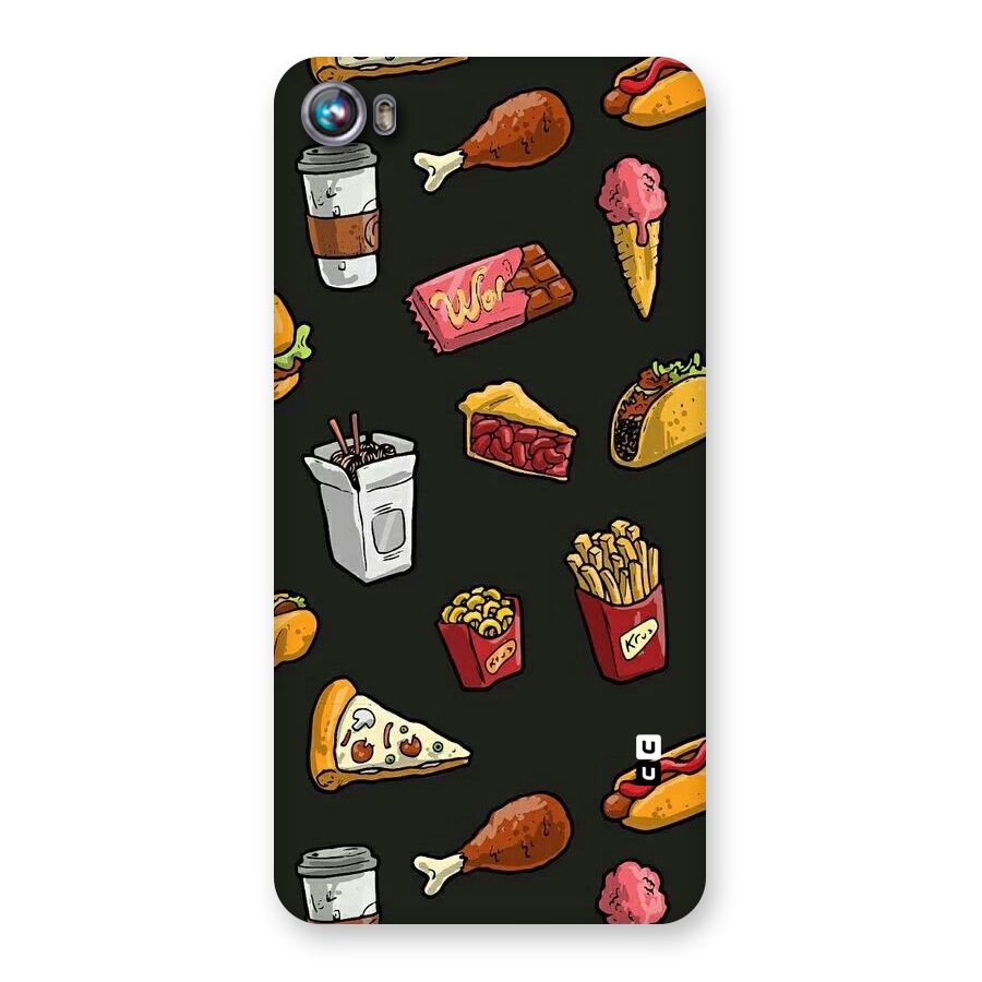 Foodie Pattern Back Case for Micromax Canvas Fire 4 A107