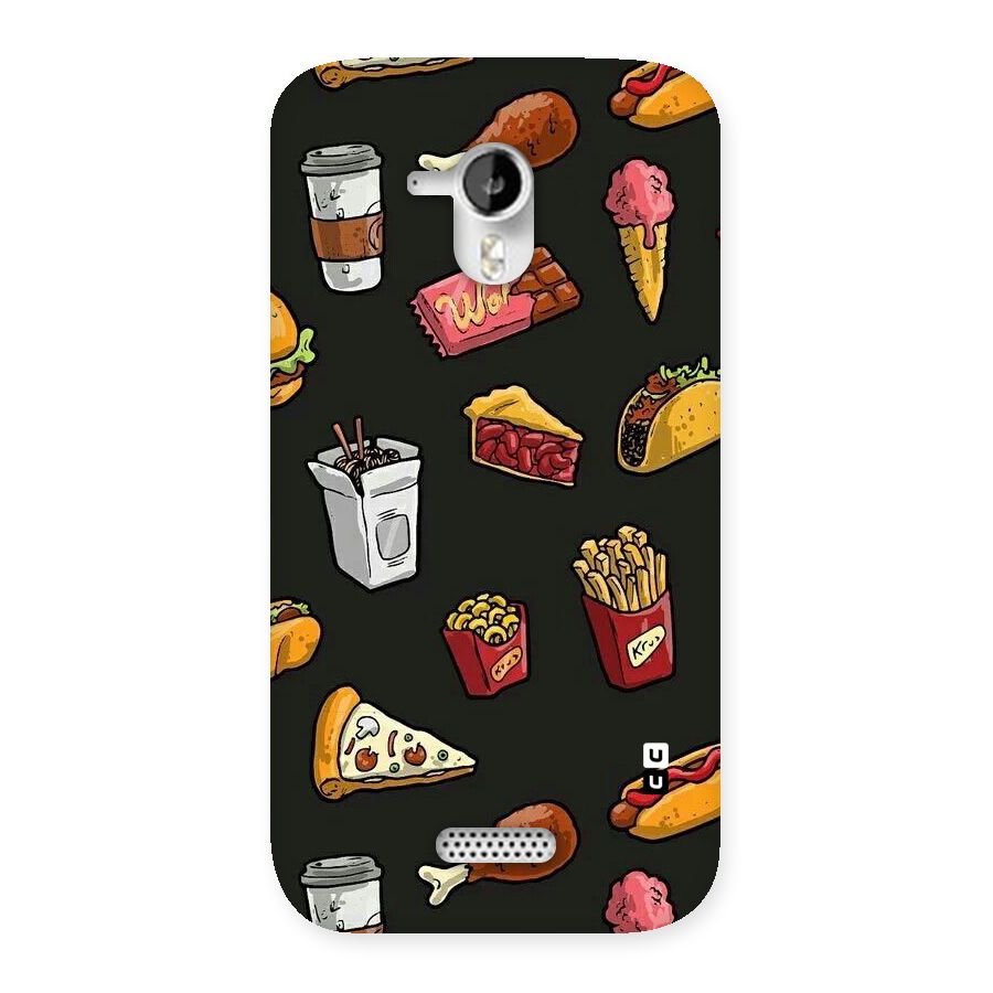 Foodie Pattern Back Case for Micromax Canvas HD A116