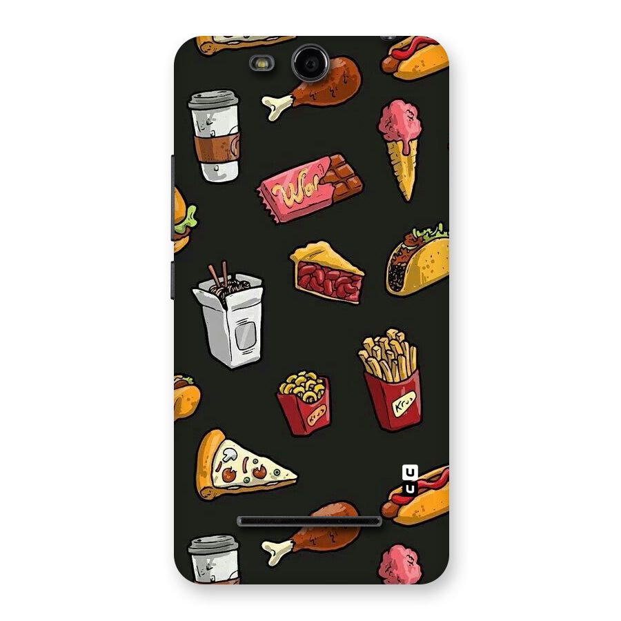 Foodie Pattern Back Case for Micromax Canvas Juice 3 Q392