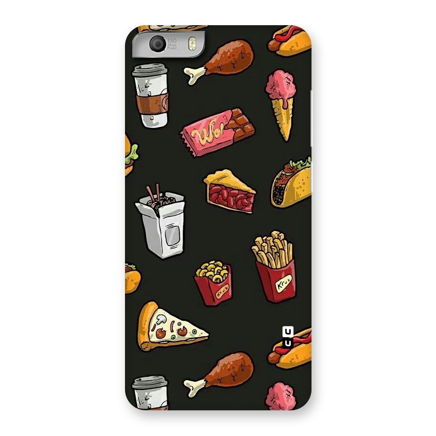Foodie Pattern Back Case for Micromax Canvas Knight 2