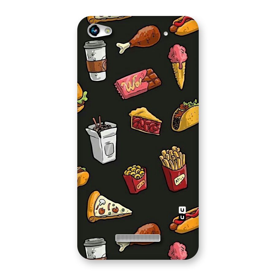 Foodie Pattern Back Case for Micromax Hue 2