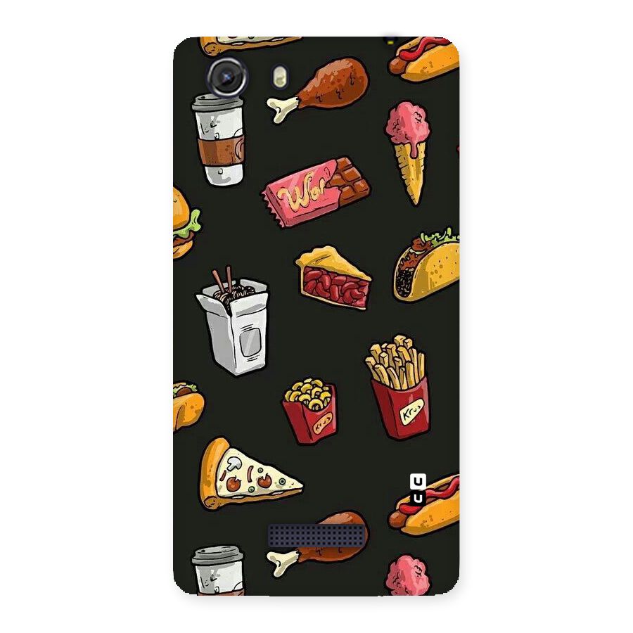 Foodie Pattern Back Case for Micromax Unite 3