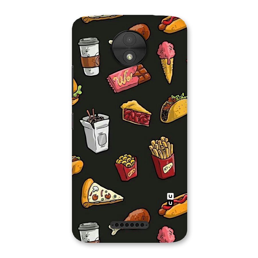 Foodie Pattern Back Case for Moto C