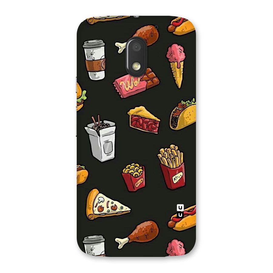 Foodie Pattern Back Case for Moto E3 Power