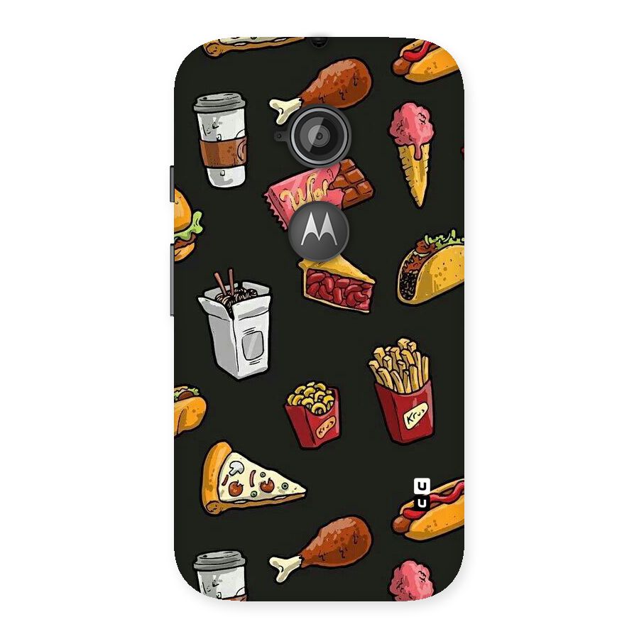 Foodie Pattern Back Case for Moto E 2nd Gen