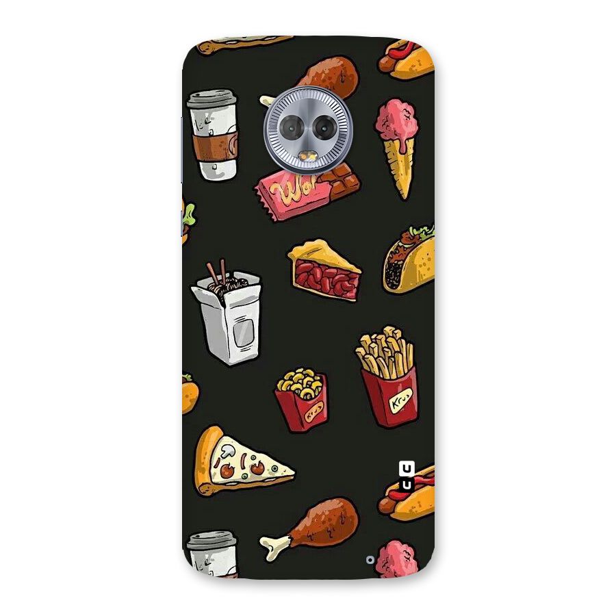 Foodie Pattern Back Case for Moto G6 Plus