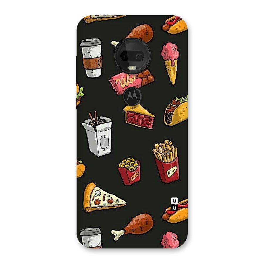 Foodie Pattern Back Case for Moto G7