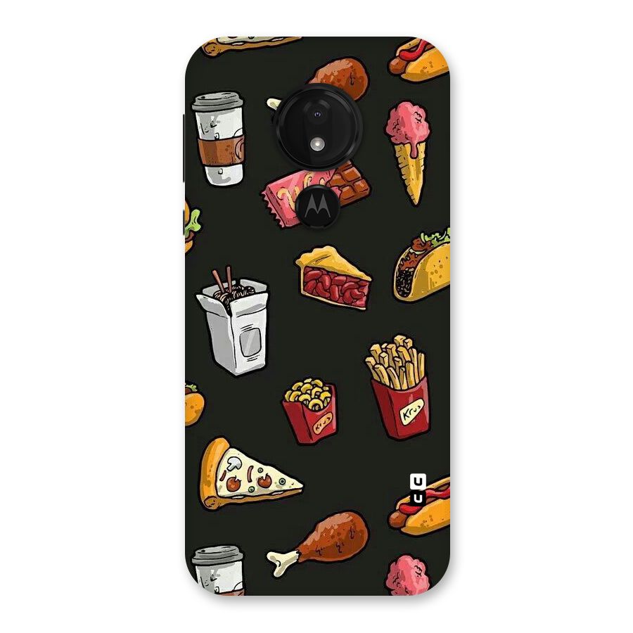 Foodie Pattern Back Case for Moto G7 Power