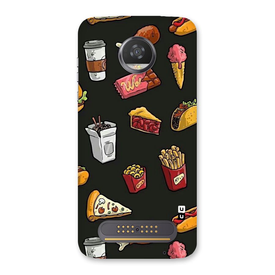 Foodie Pattern Back Case for Moto Z2 Play