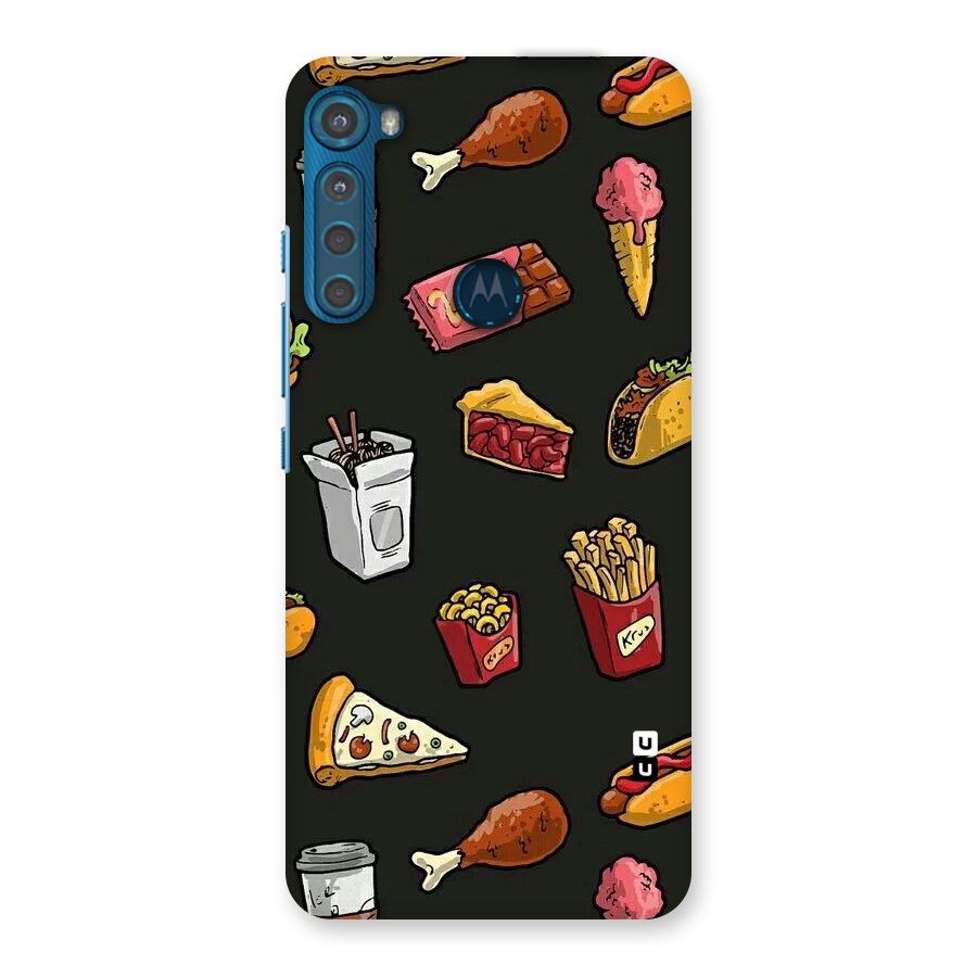 Foodie Pattern Back Case for Motorola One Fusion Plus