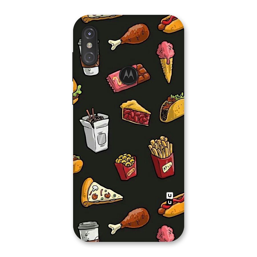 Foodie Pattern Back Case for Motorola One Power