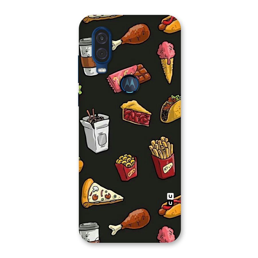 Foodie Pattern Back Case for Motorola One Vision