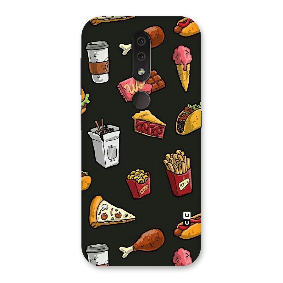 Foodie Pattern Back Case for Nokia 4.2