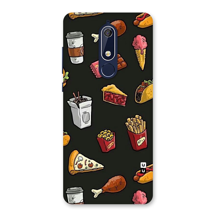 Foodie Pattern Back Case for Nokia 5.1