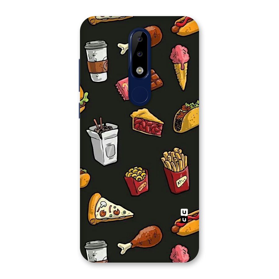 Foodie Pattern Back Case for Nokia 5.1 Plus