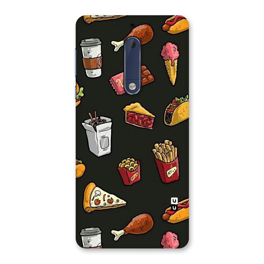 Foodie Pattern Back Case for Nokia 5