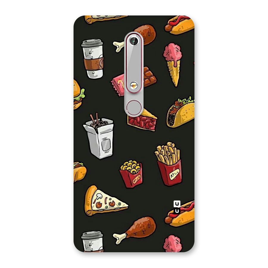 Foodie Pattern Back Case for Nokia 6.1
