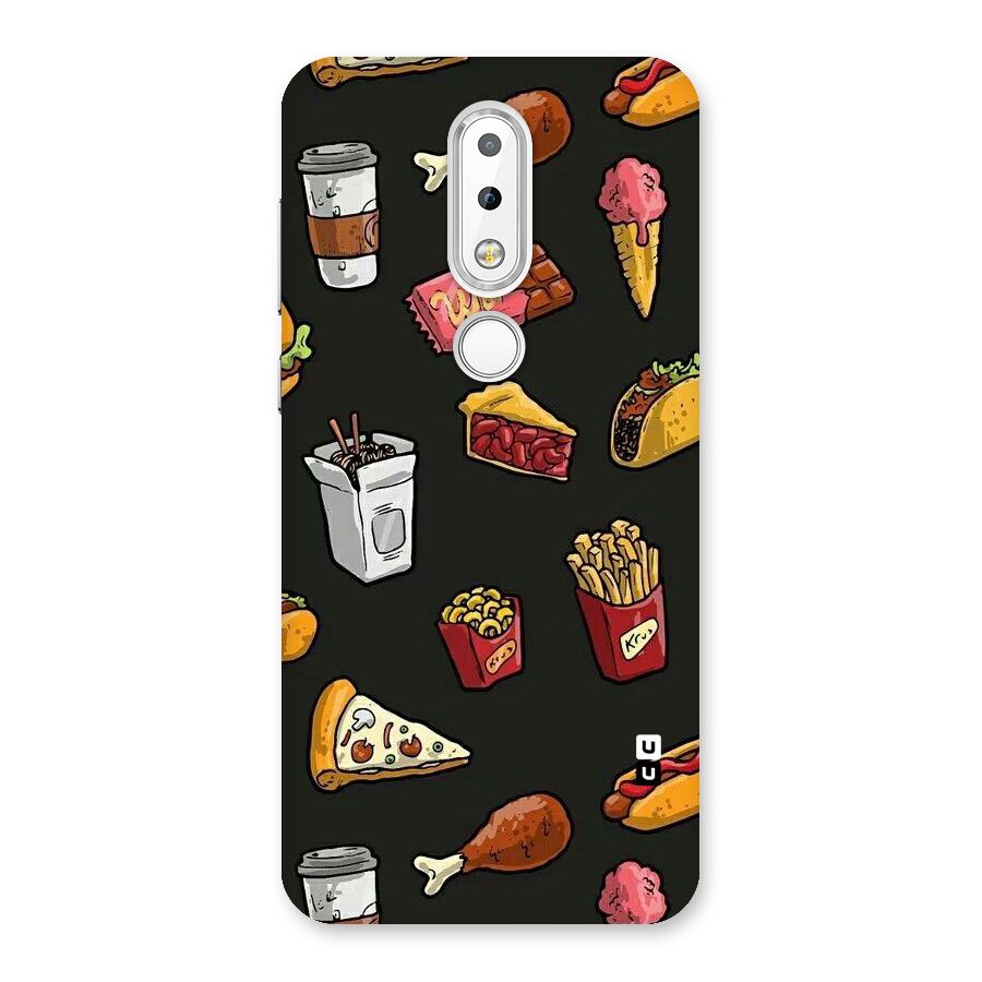 Foodie Pattern Back Case for Nokia 6.1 Plus