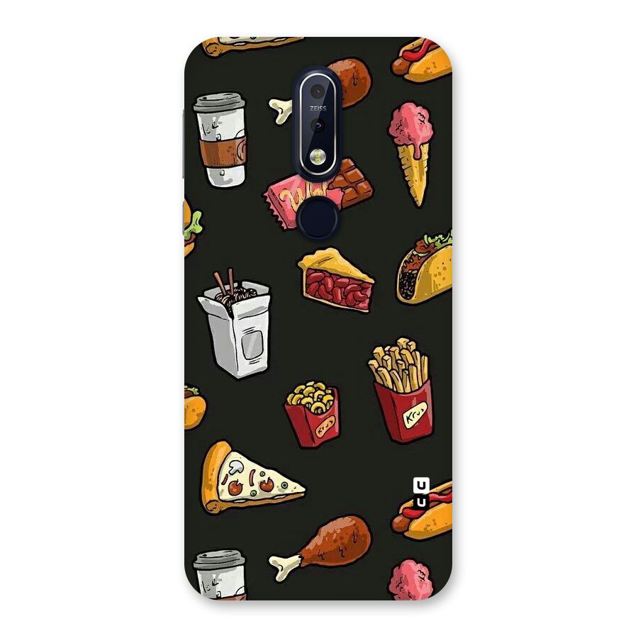 Foodie Pattern Back Case for Nokia 7.1