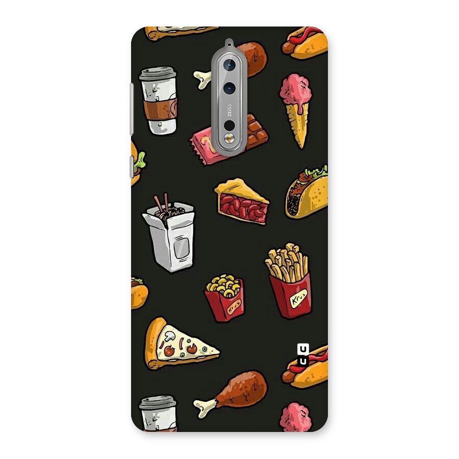 Foodie Pattern Back Case for Nokia 8