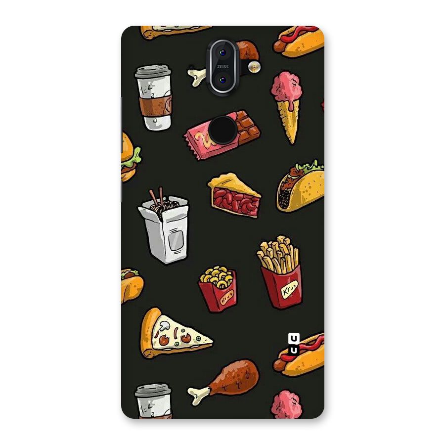 Foodie Pattern Back Case for Nokia 8 Sirocco
